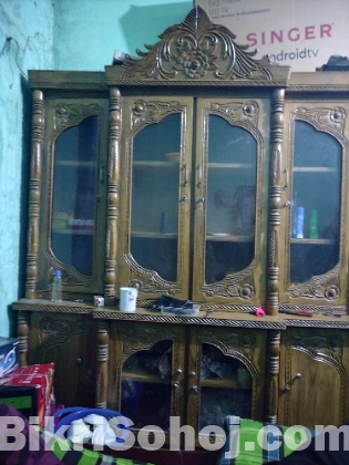 চিটাগাং এর সেগুন কাঠের ২পার্টের শোকেস